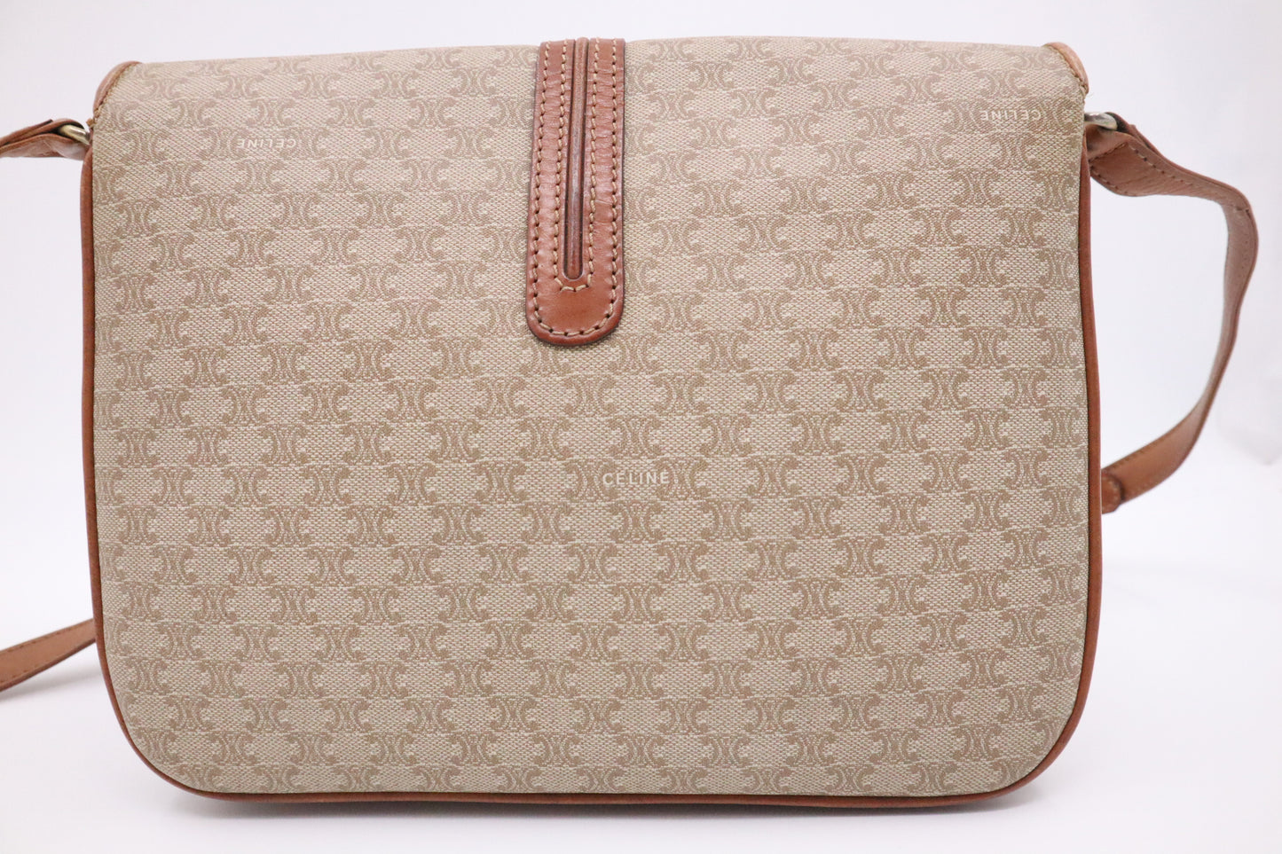 Celine Crossbody Bag in Beige Macadam Canvas