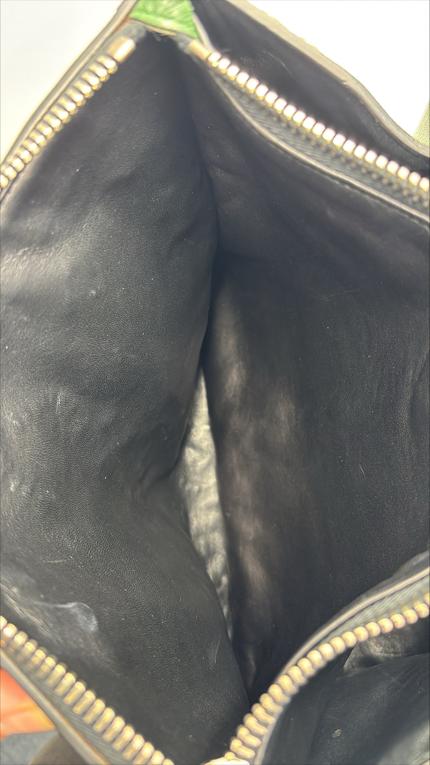 Prada Twin Pocket Tote in Green Embroidered Saffiano Leather