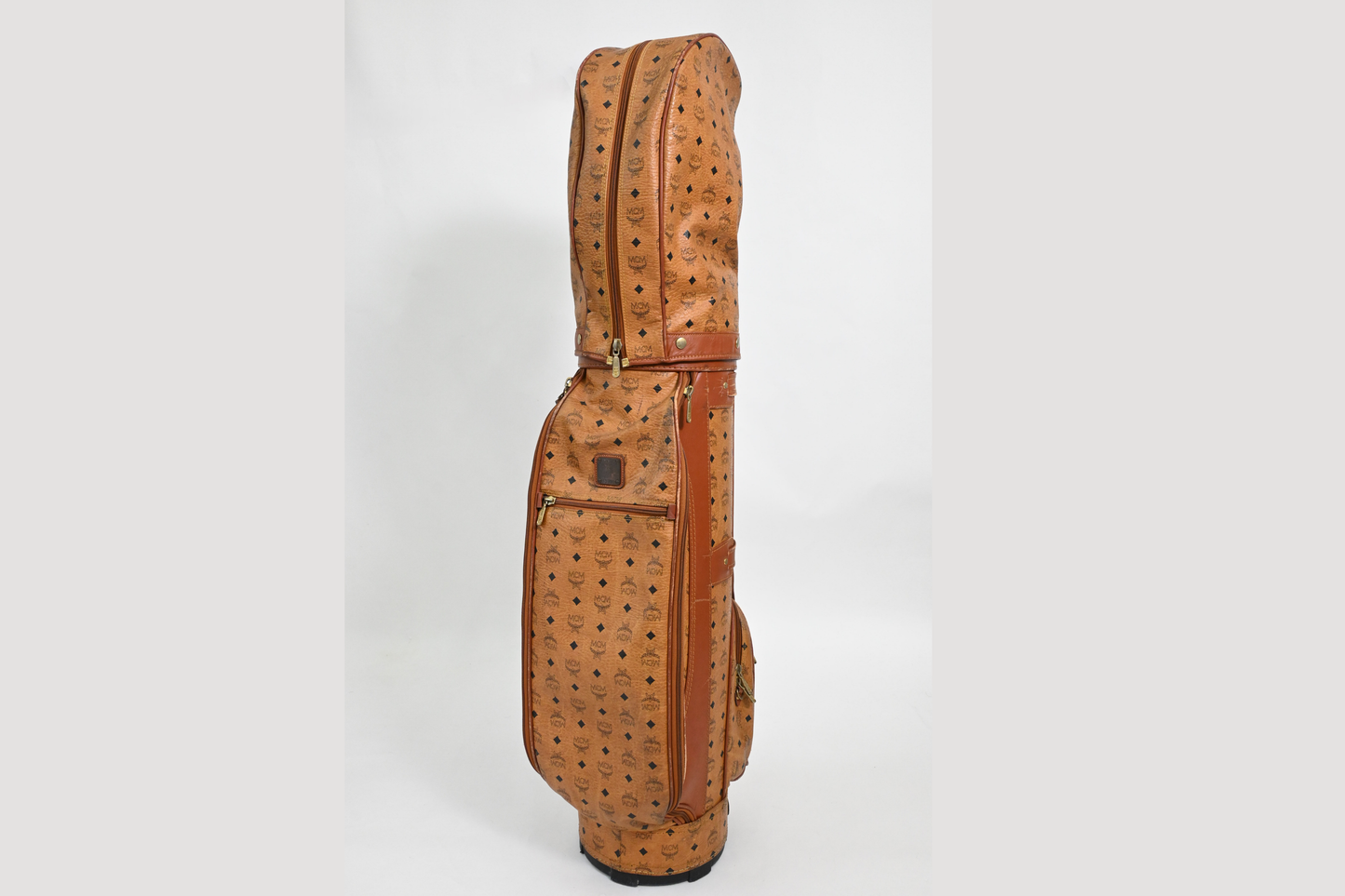 MCM Golf Bag in Cognac Visetos Canvas