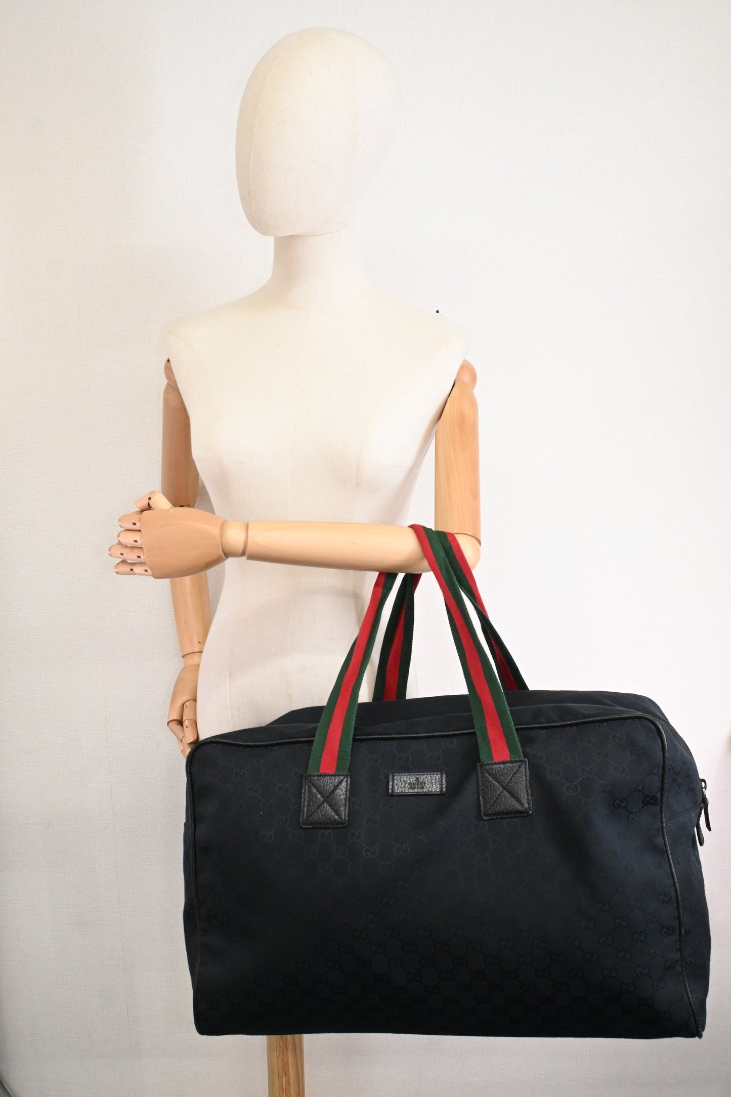 Gucci Boston Bag in Black GG Canvas