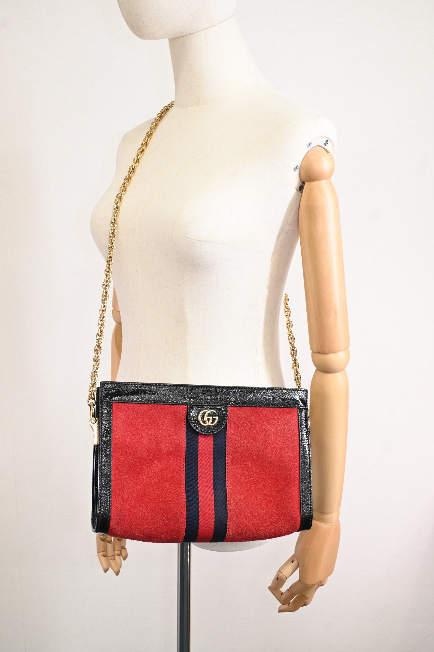 Gucci Ophidia Crossbody in Red Suede