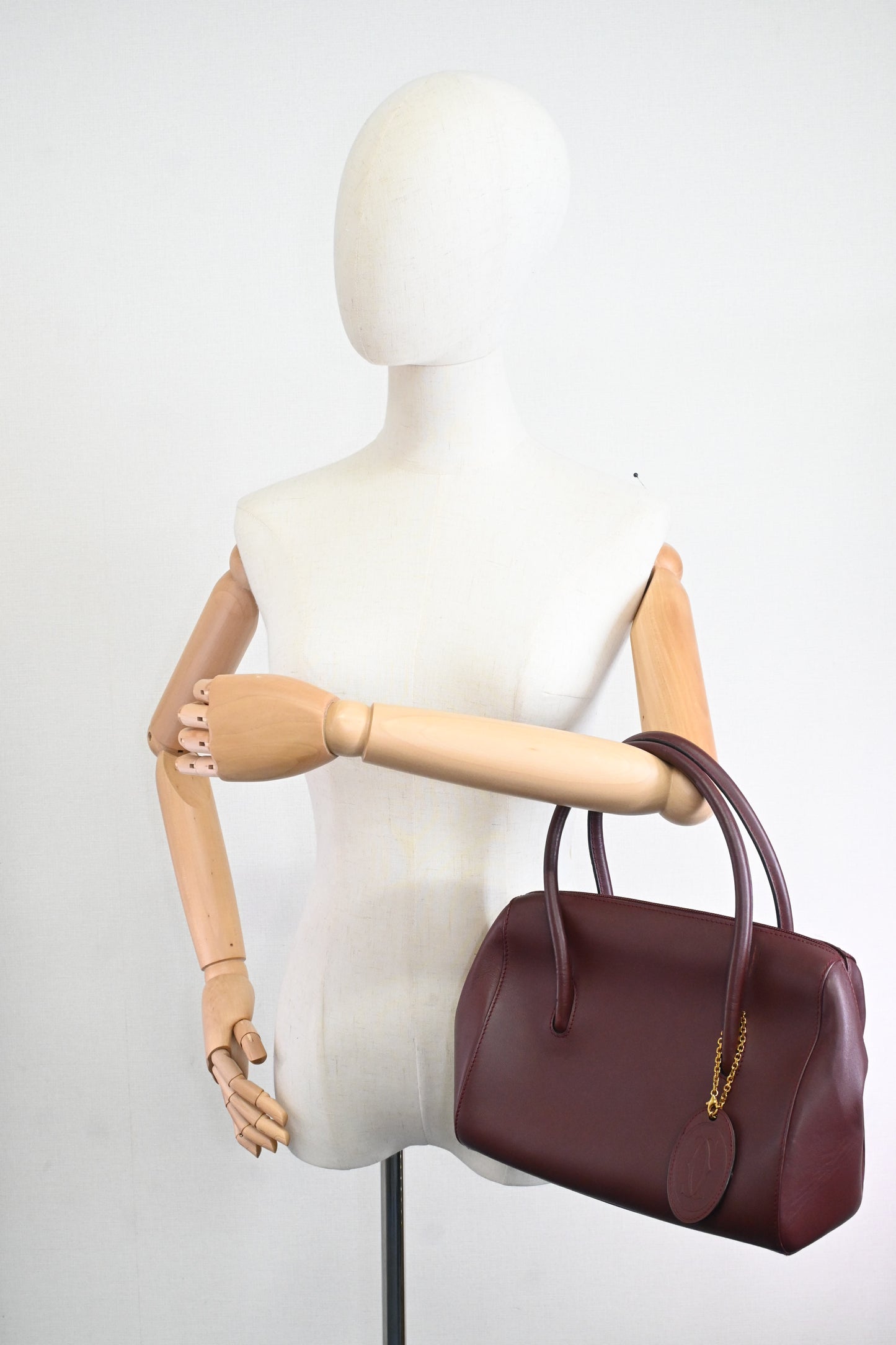 Cartier Handbag in Burgundy Leather