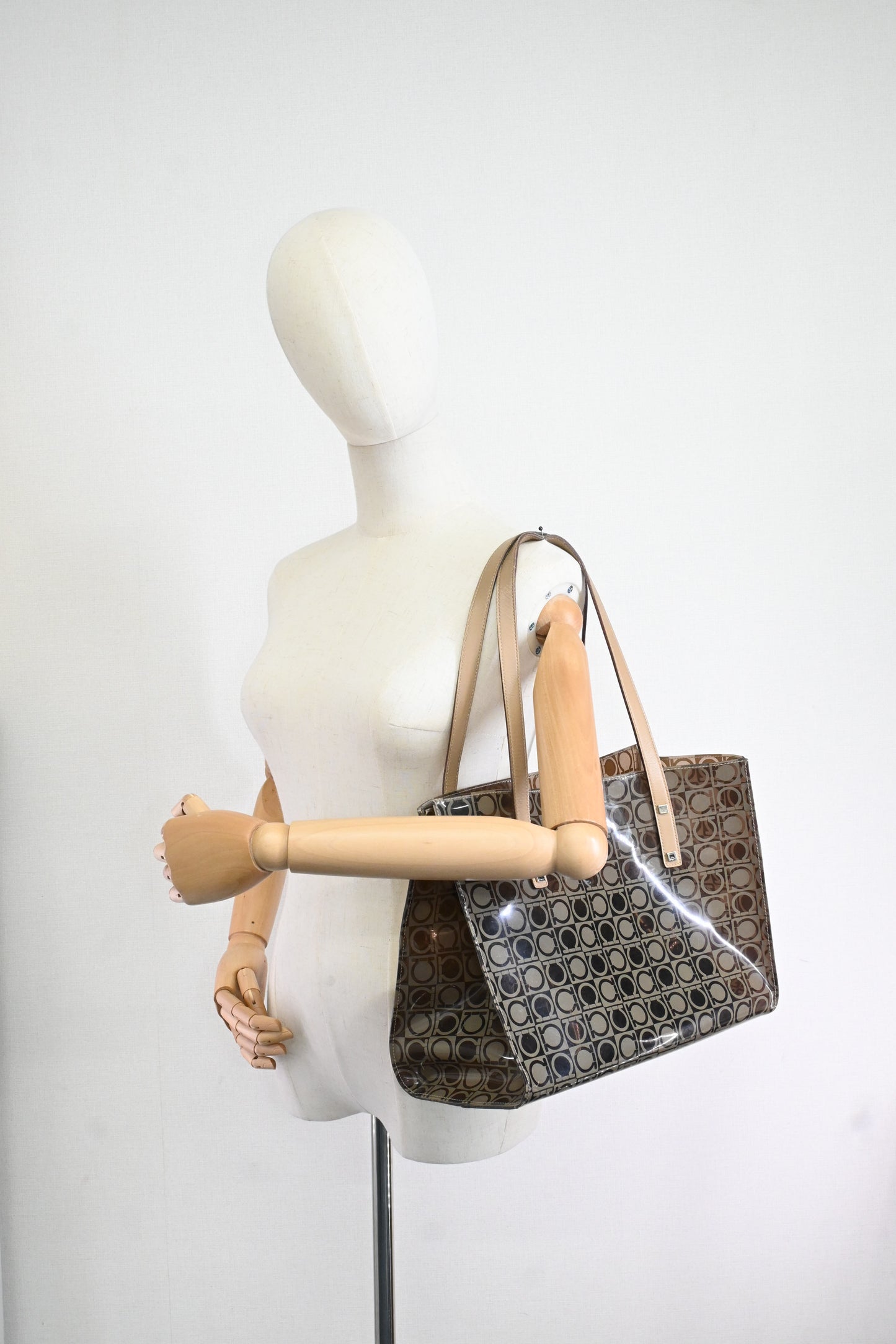 Ferragamo Tote Bag in Vinyl Canvas