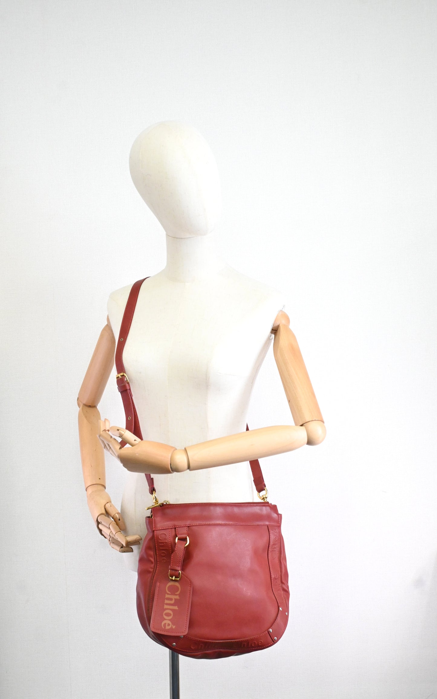 Chloe Crossbody Bag in Red Leather