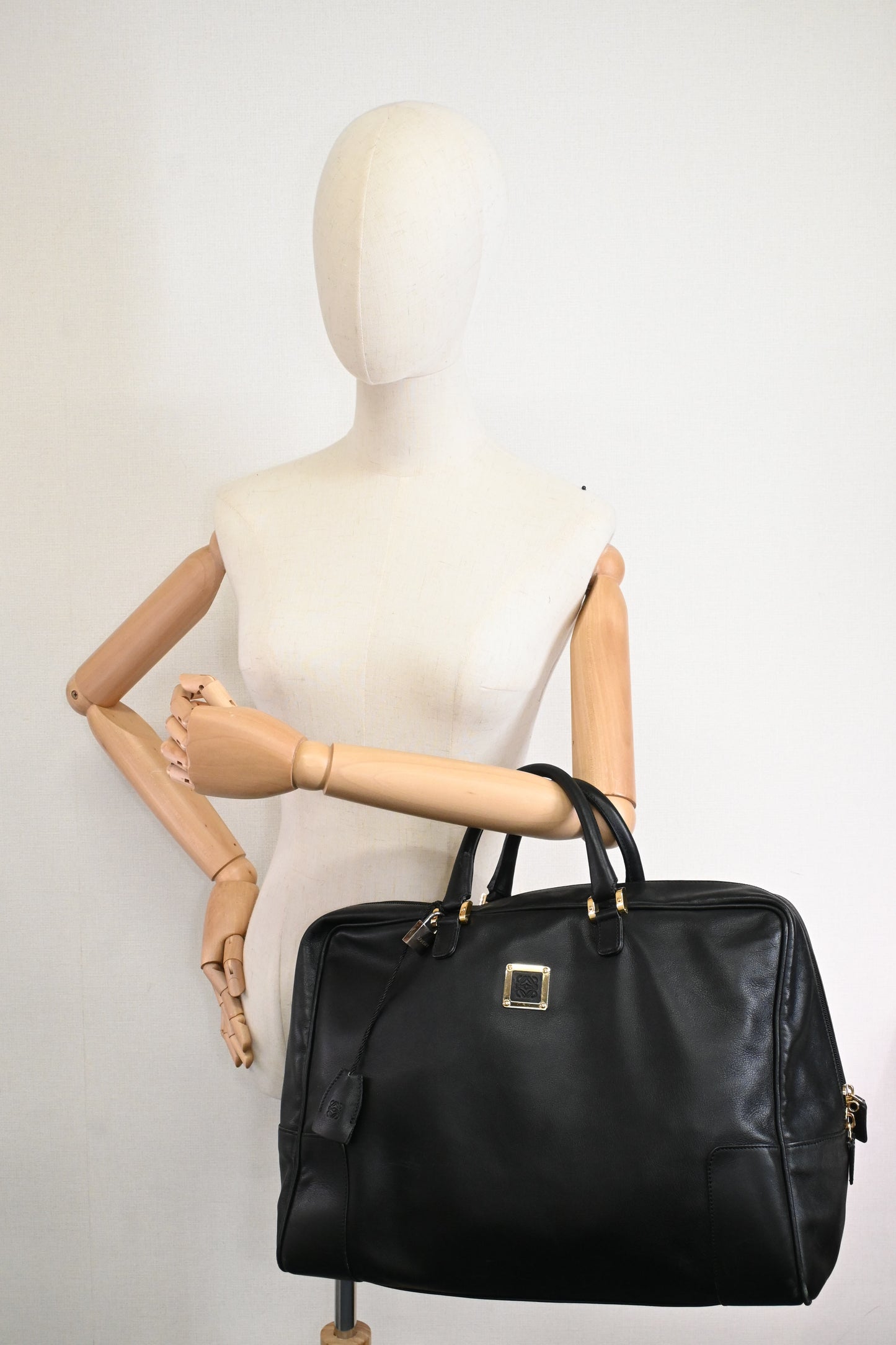 Loewe Large Amazona in Black Leather