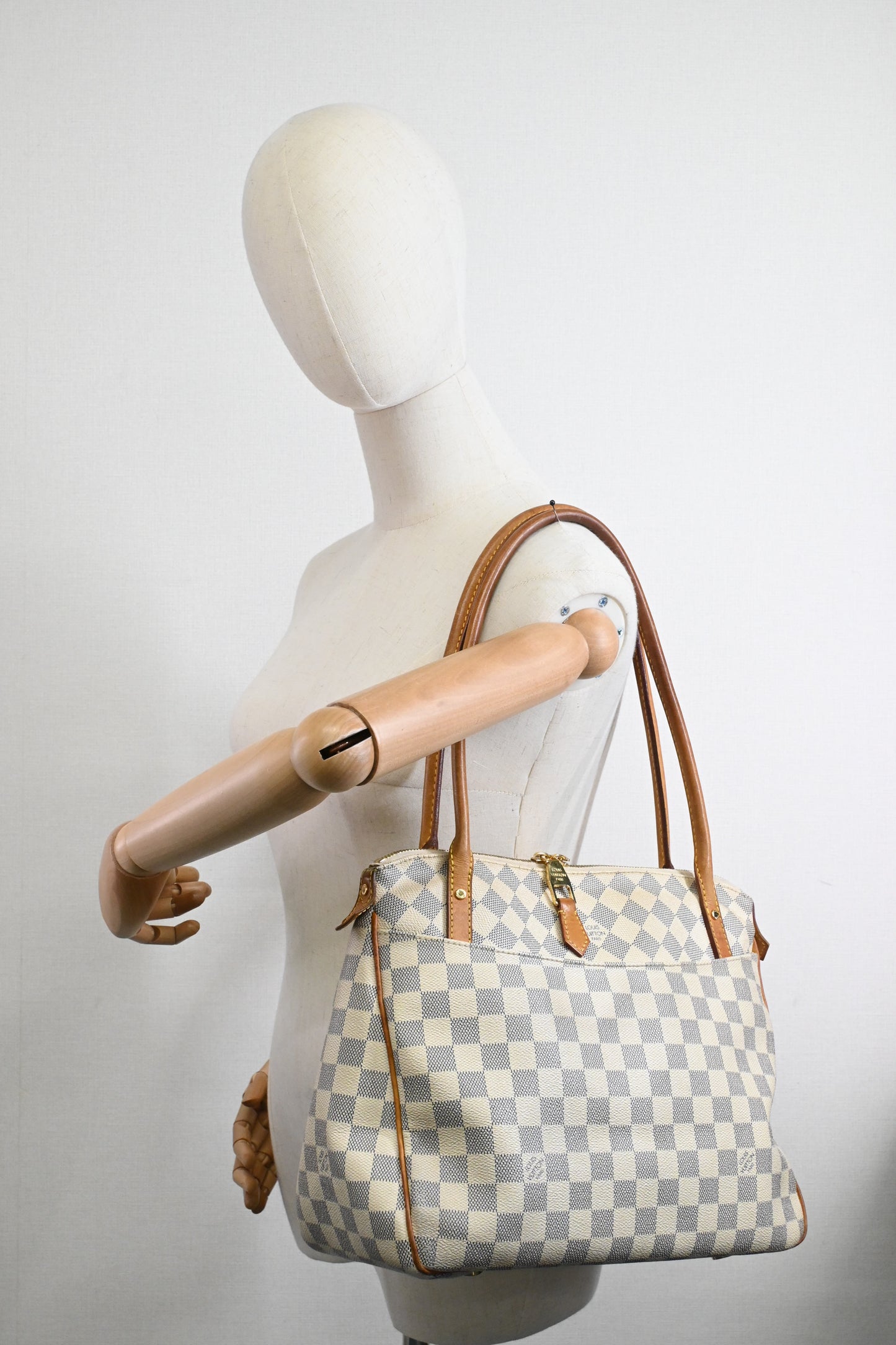Louis Vuitton Figheri Shoulder Bag in Damier Azur Canvas