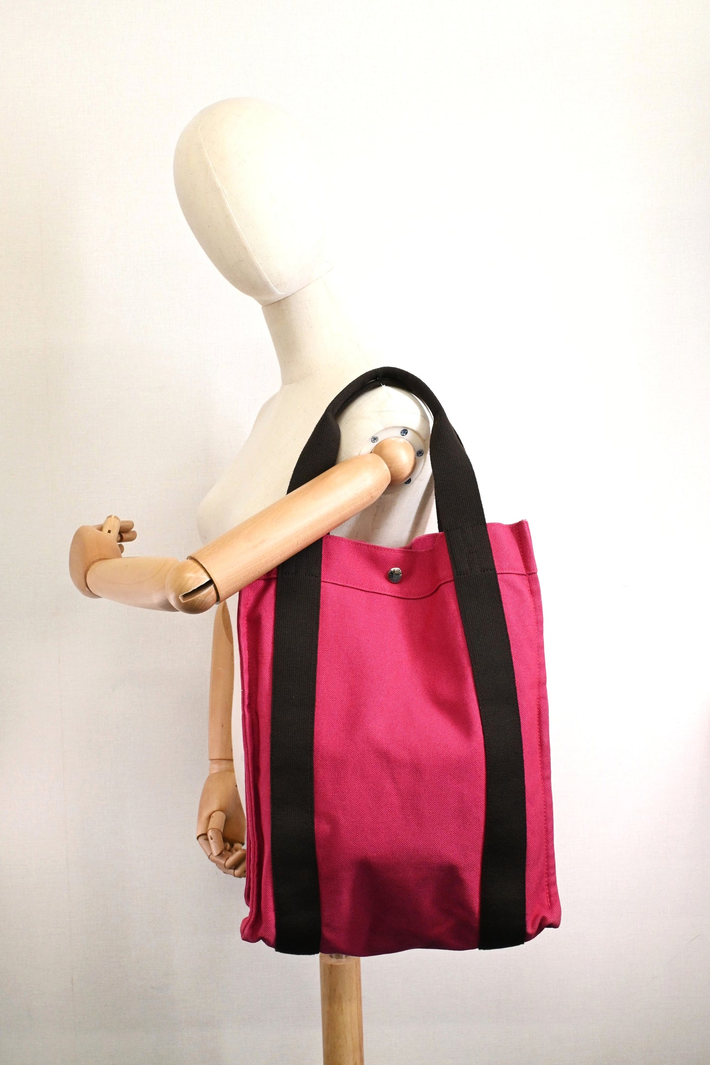 Hermes Herline Tote in Pink Canvas