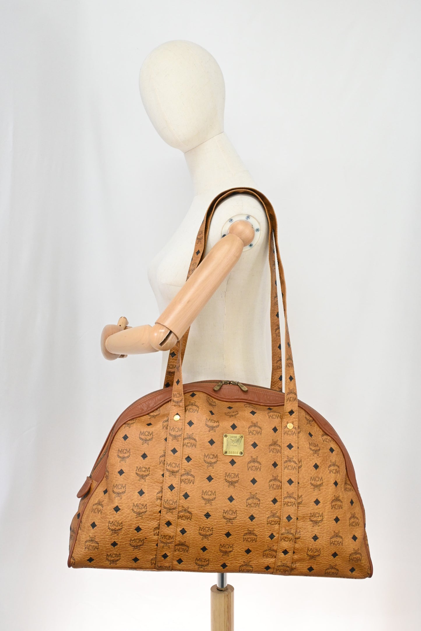 MCM Travel Bag in Cognac Visetos Canvas
