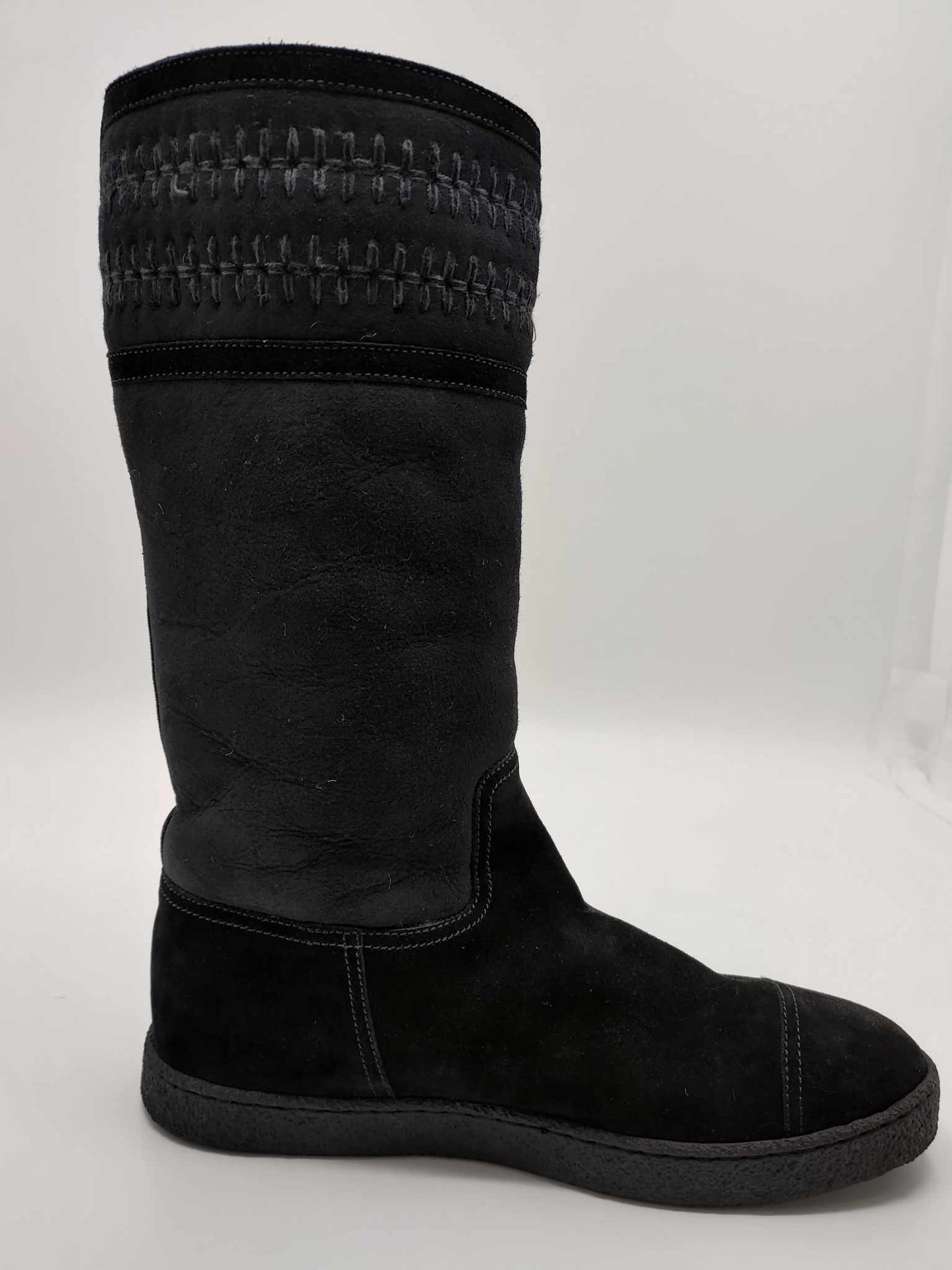 Chanel Boots in Black Suede